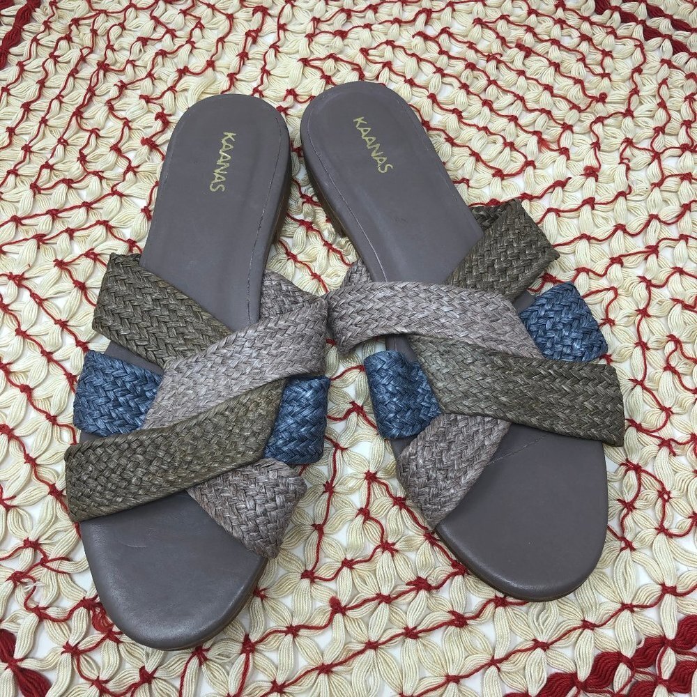 Kaanas Revolve Yilan Spiderweb Slide Sandals  6